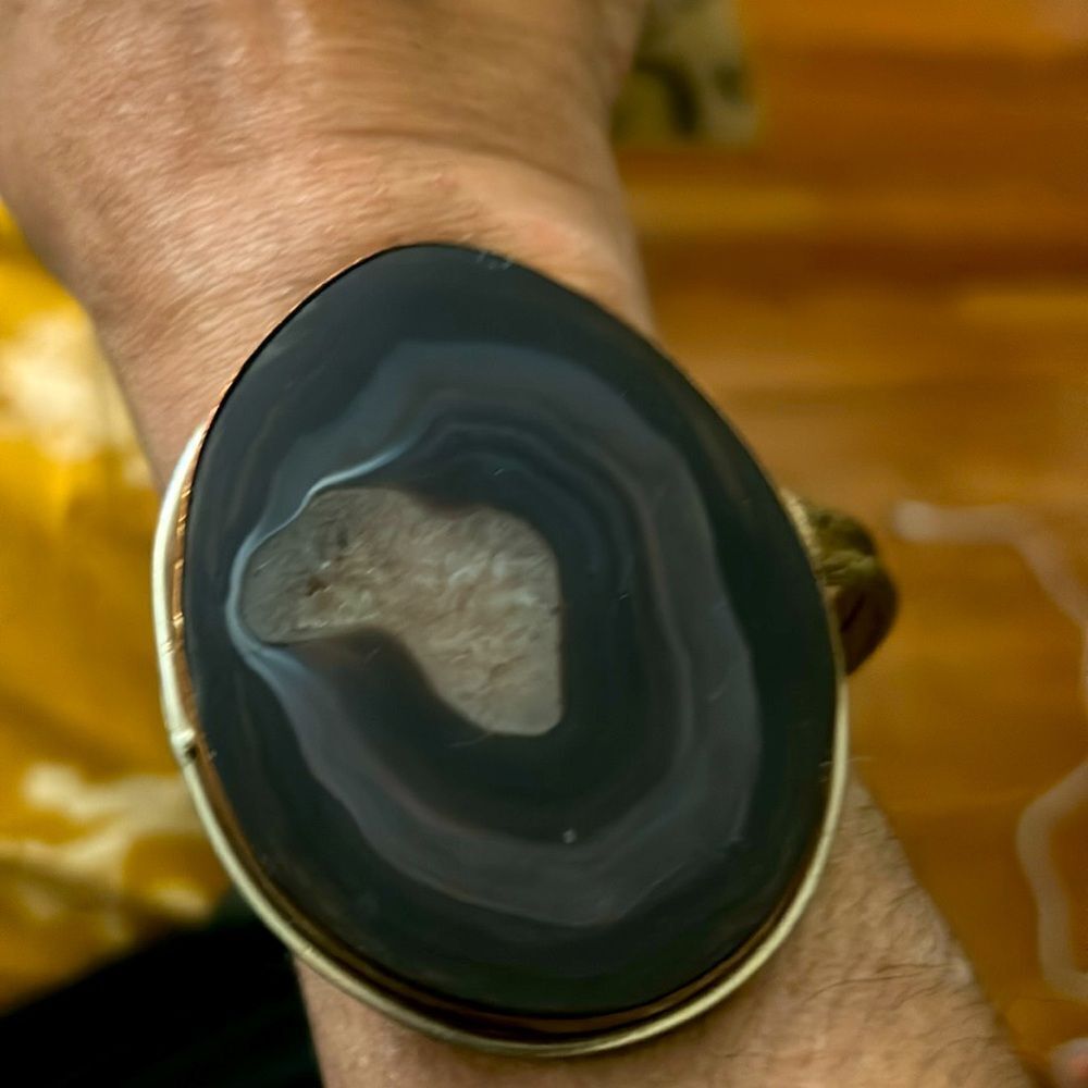 Agate Druzy Stone Statement Bracelet - image 2